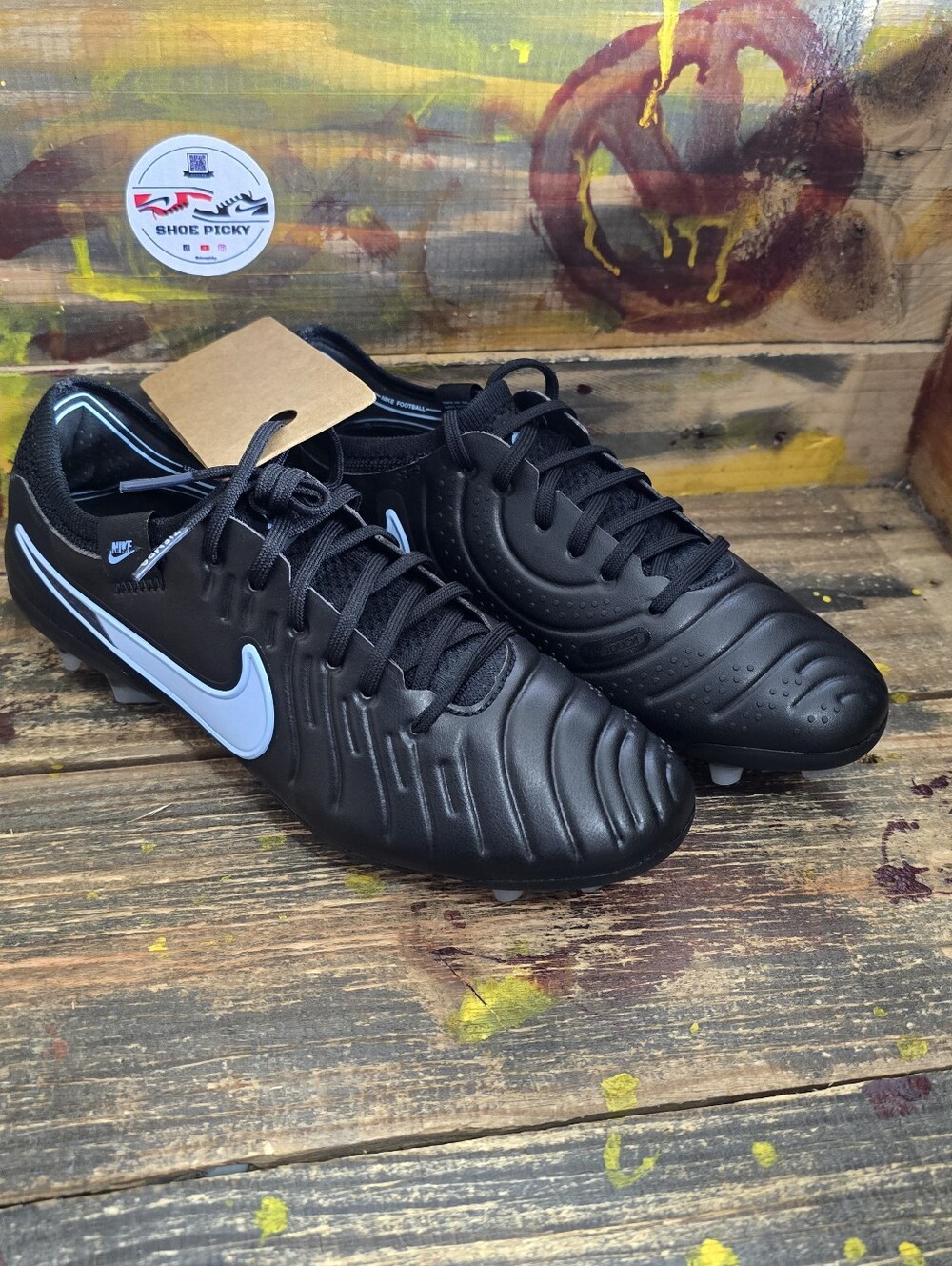 Nike Legend 10 Elite FG Black Light Blue DV4328-003 Men sz 5.5‎ (women sz 7) New - Picture 3 of 8